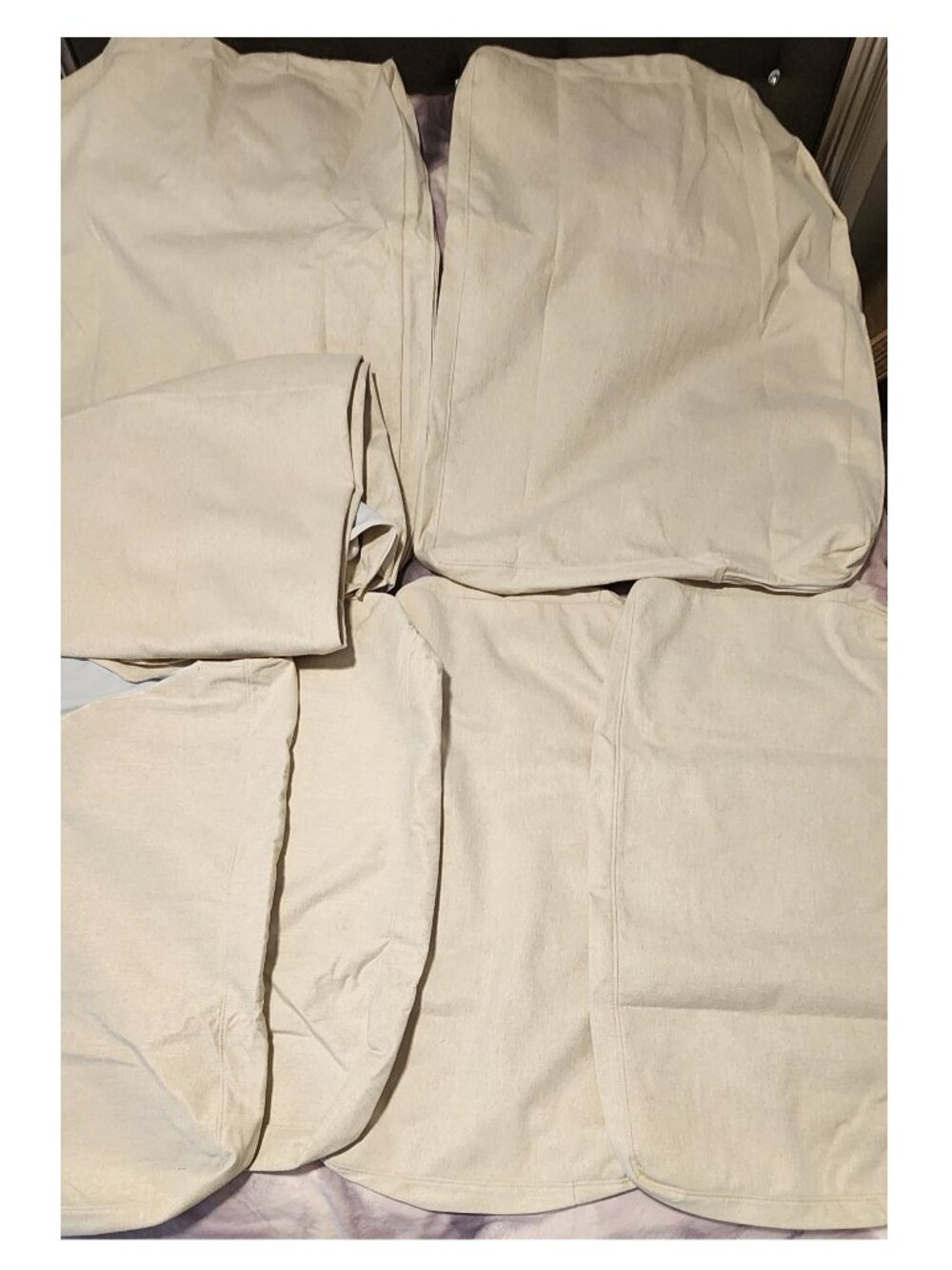 NWT: Slipcover set for IKEA Karlstad Sofa (Cream) - Picture 4 of 11